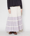 Foil Print Tiered Skirt