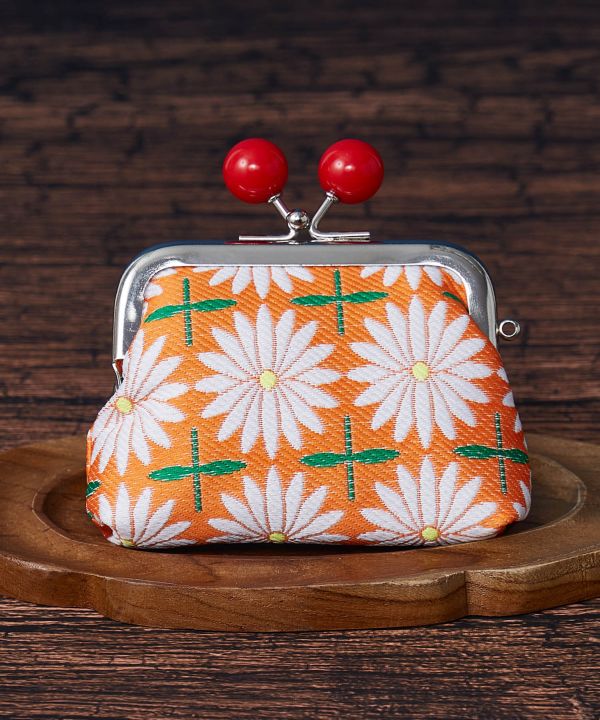 [美品]guriguri がま口bag Showa Retro - GAMAGUCHI Clasp Purse - Ametsuchi