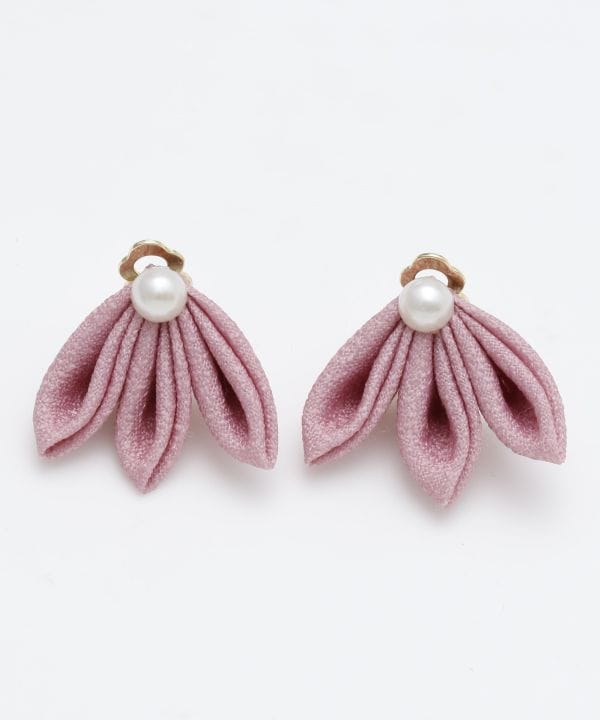 TSUMAMI ZAIKU Flower Petals Clip Earrings - Ametsuchi
