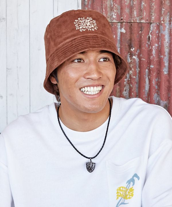 SURF＆Palms Suede Bucket Hat - Ametsuchi
