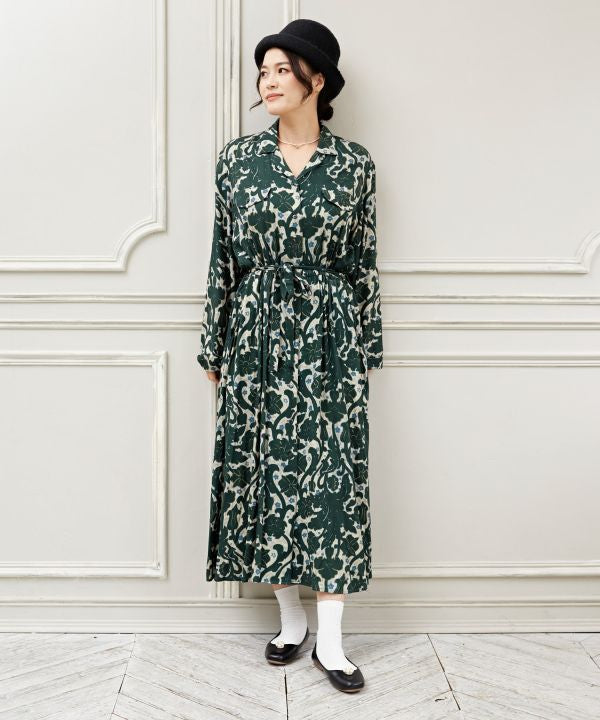 Vintage European Like Dress BK FLOWER