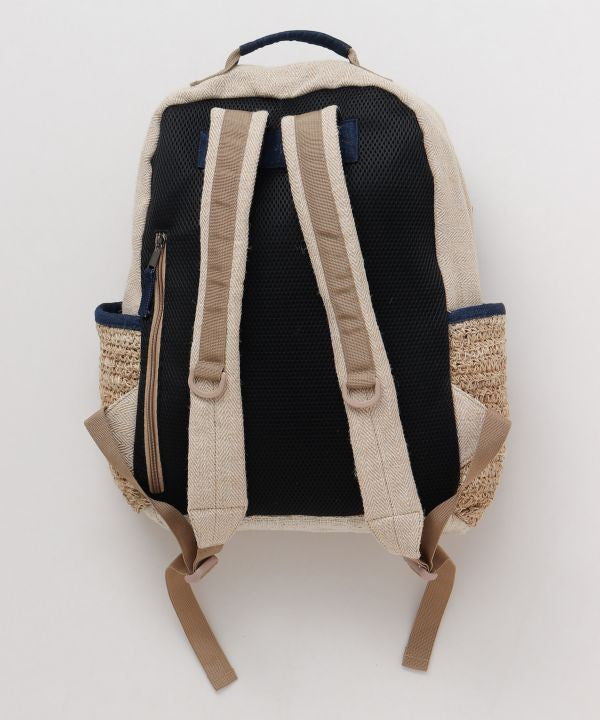 Nepalese Hemp x Cotton Patchwork Daypack - Ametsuchi display picture 2