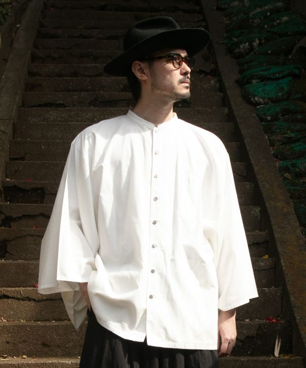KAKUSODE Collarless Shirt - Ametsuchi