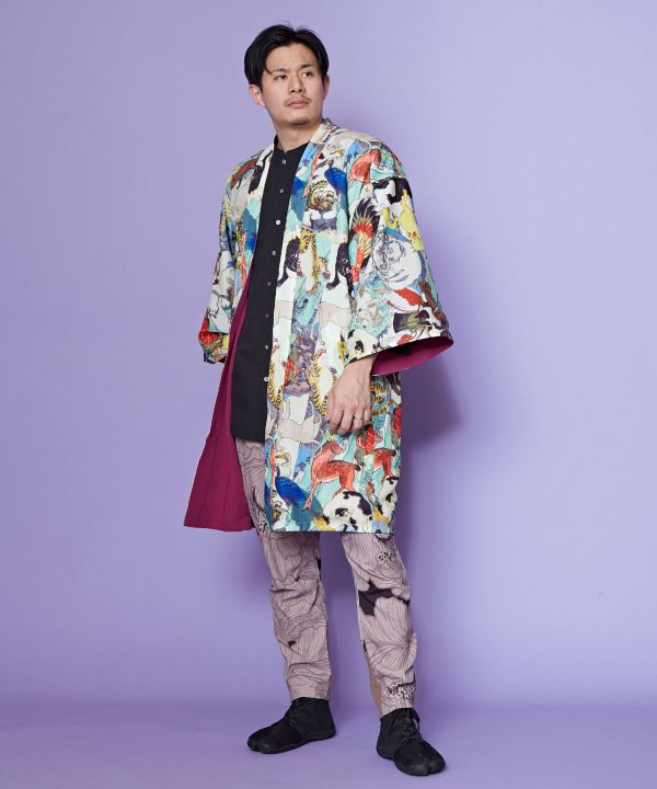 UKIYO-IRO Reversible Haori Jacket - Ametsuchi