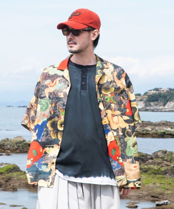 UKIYO-IRO Open Collar Shirt - Ametsuchi