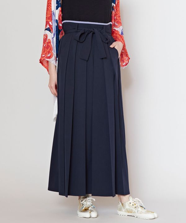 【公式完売】CreateClair HAKAMA WRAP SATINSKIRT ACRO TOKYO][AdaNous] Pleated Hakama Wrap Skirt