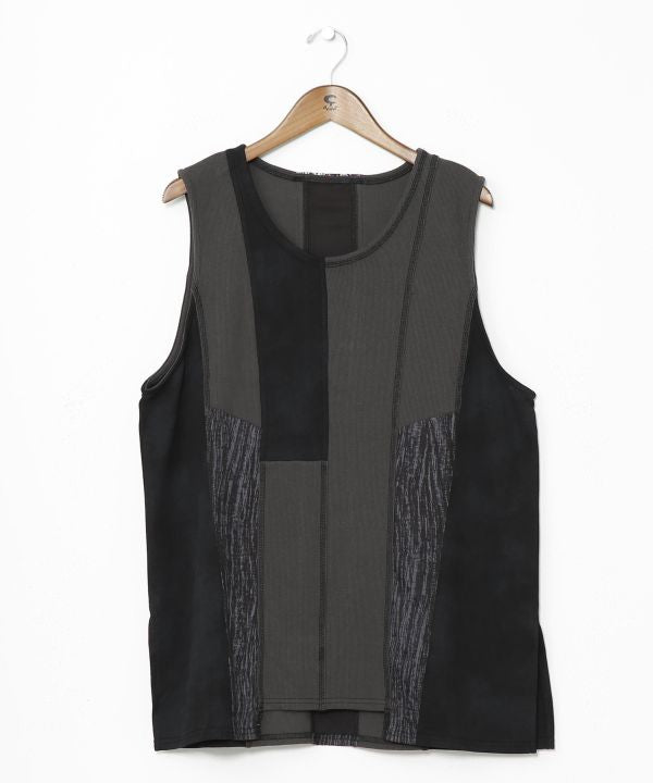 Men's Patchwork Tank Top - Ametsuchi