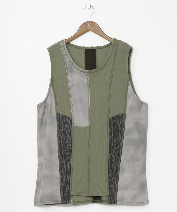 Men's Patchwork Tank Top - Ametsuchi