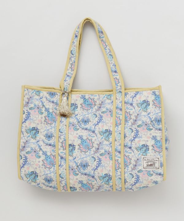 Vintage Like Quilted Tote Bag - Ametsuchi