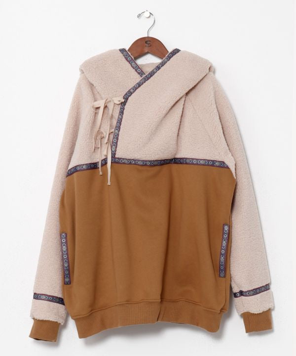 Sudadera con capucha bohemia cálida para hombre