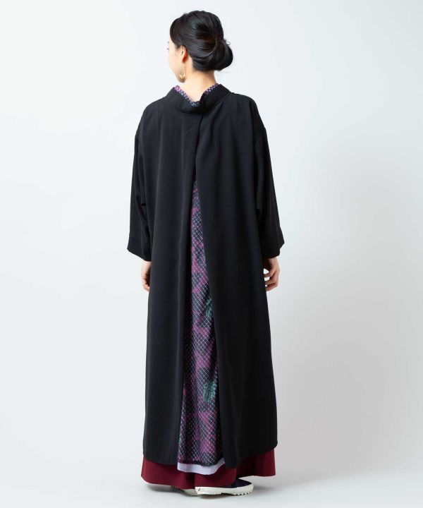 Kimono Inspired Lace Floral Hakkake Dress - Ametsuchi