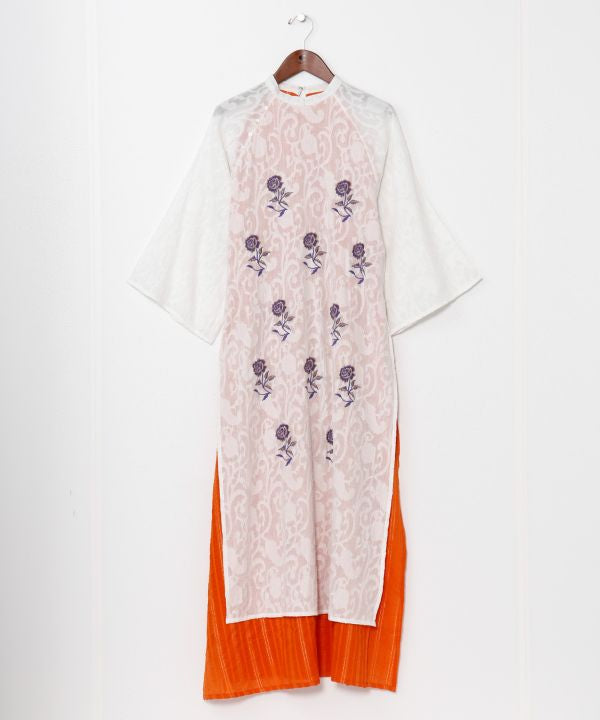 Floral Jacquard Dress BLUE