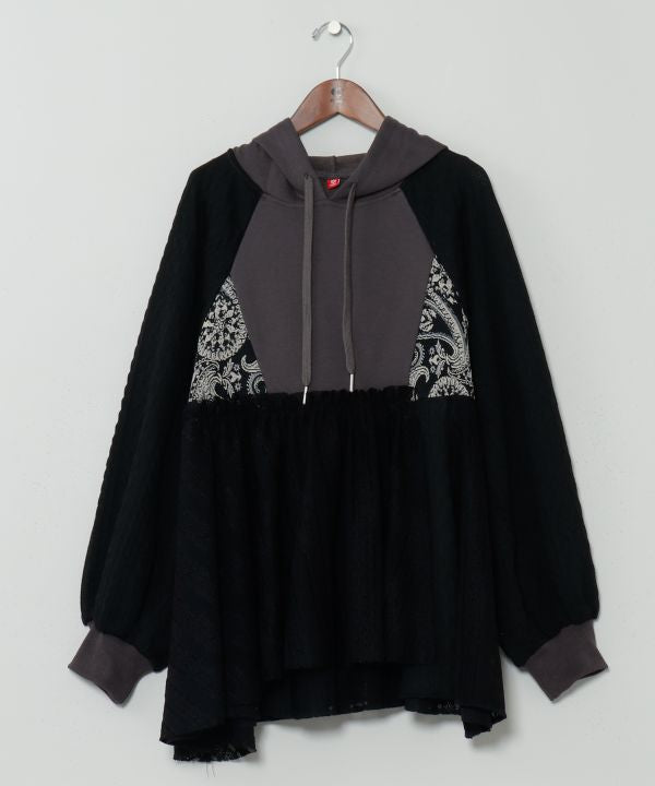 Vintage-Style Patchwork Hoodie - Ametsuchi