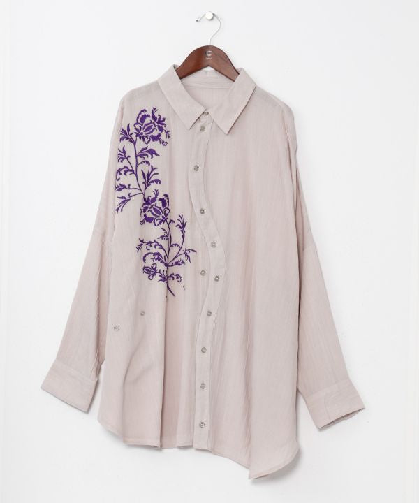 Boho Embroidered Versatile Shirt - Ametsuchi