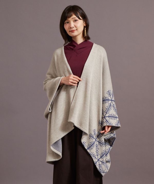 Japanese Crest Motif Knitted KIMONO Cardigan - Ametsuchi