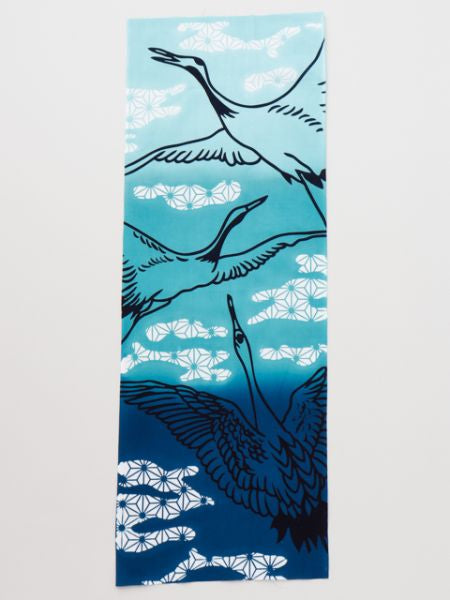 TENUGUI Towel Hemp Leaf x Crane - Ametsuchi