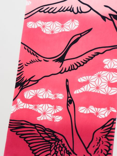 TENUGUI Towel Hemp Leaf x Crane - Ametsuchi