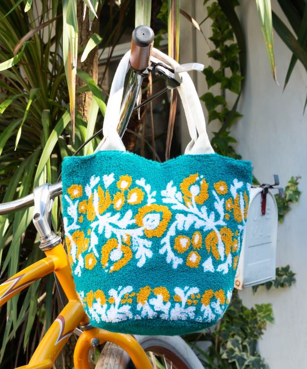 Bags, Hand Made Chenille Crochet Tote Bag