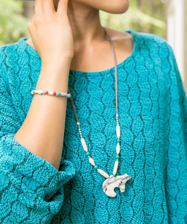 Native American Motif Pendant Necklace - Ametsuchi