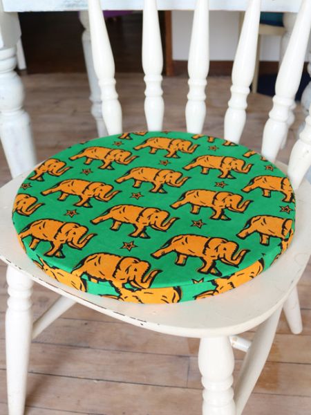 African Fabric Inspired Animal Round Cushion
