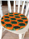 African Fabric Inspired Animal Round Cushion