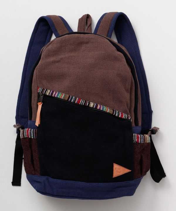 Nepali Woven Cotton Backpack - Ametsuchi display picture 3