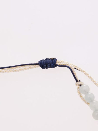 Birthstone Silk Braid Anklet- MAR