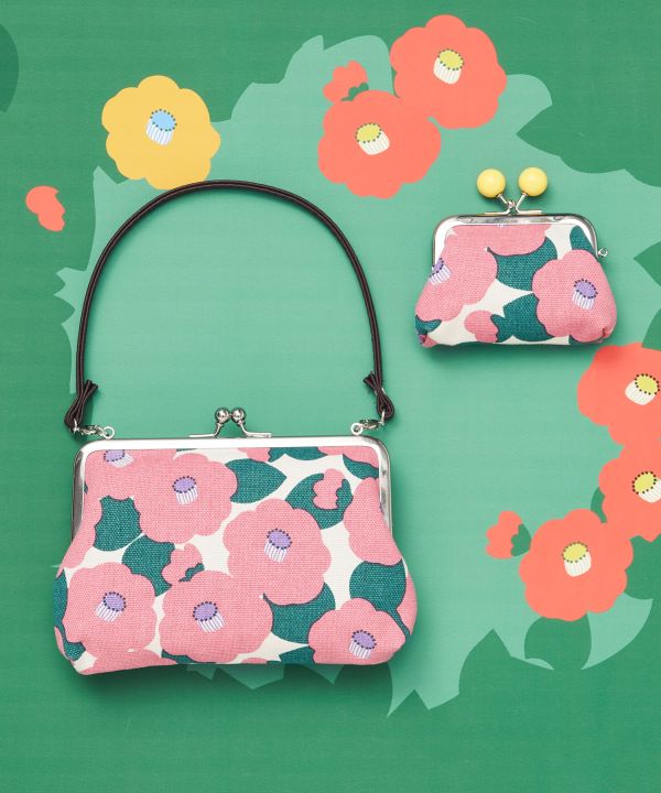 HANA KOROMO - Floral Small GAMAGUCHI Purse