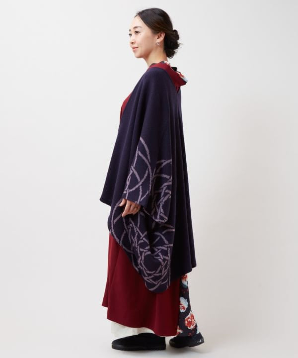 Japanese Crest Motif Knitted KIMONO Cardigan
