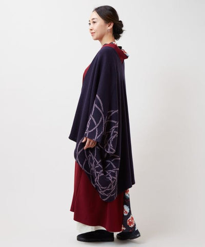 Japanese Crest Motif Knitted KIMONO Cardigan