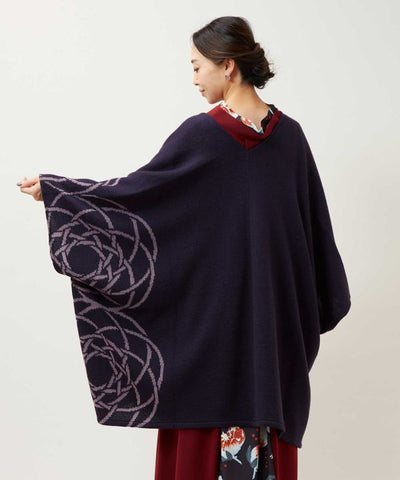Japanese Crest Motif Knitted KIMONO Cardigan