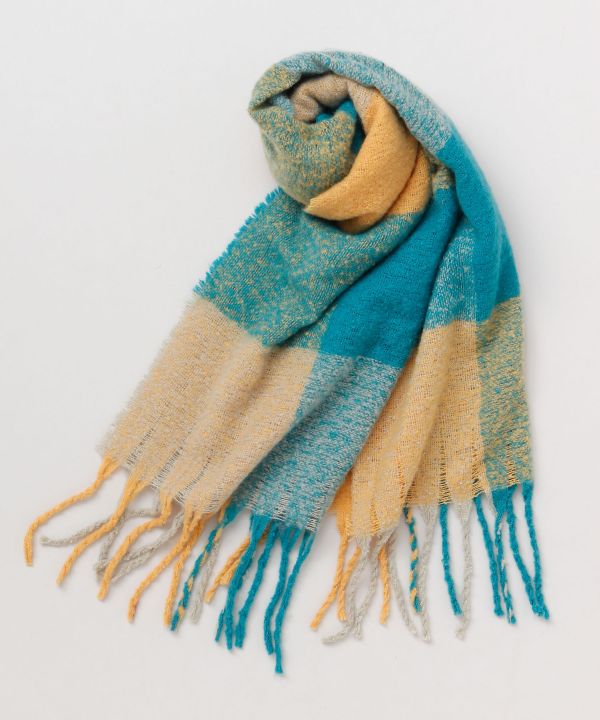 Plaid Pattern Melty Shawl