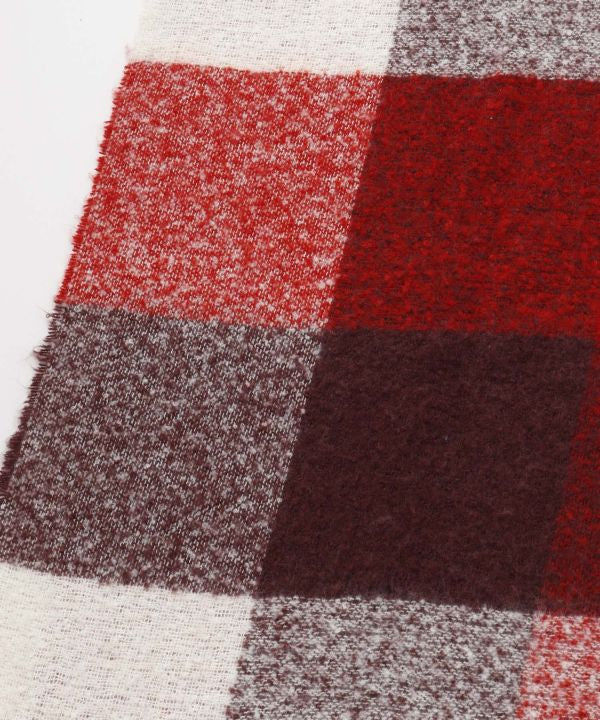Plaid Pattern Melty Shawl by AMINA - Ametsuchi