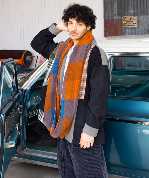 Plaid Volume Snood by AMINA - Ametsuchi
