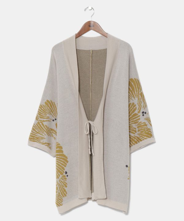 Ginkgo Pattern Knit HAORI