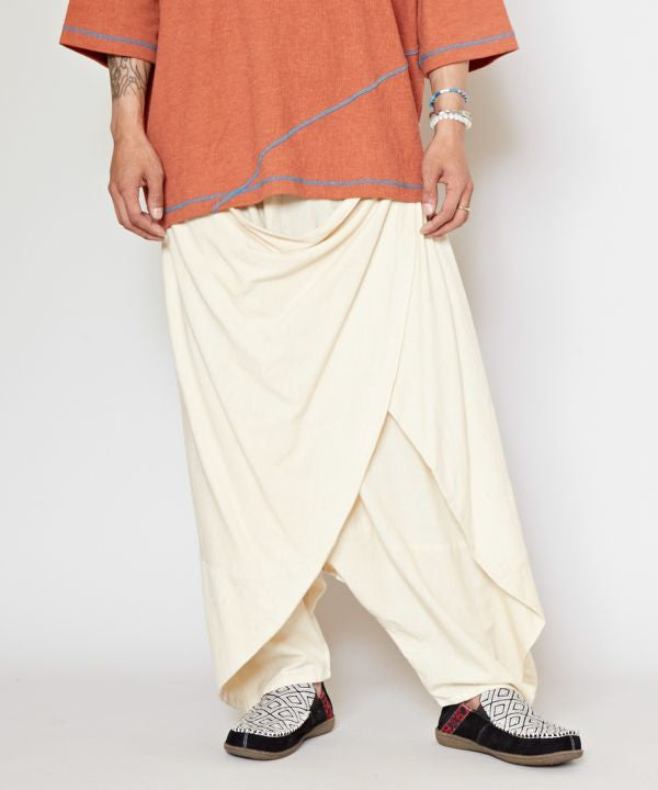 Layered Wrap Harem Pants