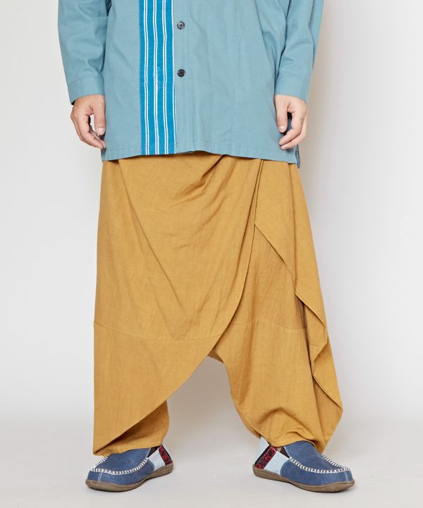 Layered Wrap Harem Pants