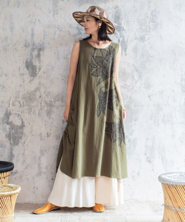 Damascene Cotton Dress Dresses by AMINA - Ametsuchi