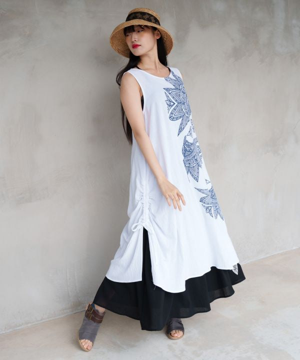 Damascene Cotton Dress Dresses by AMINA - Ametsuchi