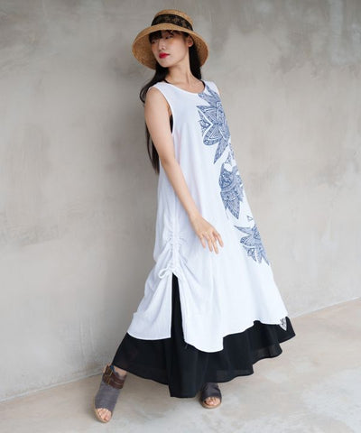 Damascene Cotton Dress Dresses by AMINA - Ametsuchi