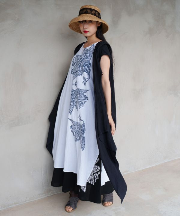 Damascene Cotton Dress Dresses by AMINA - Ametsuchi