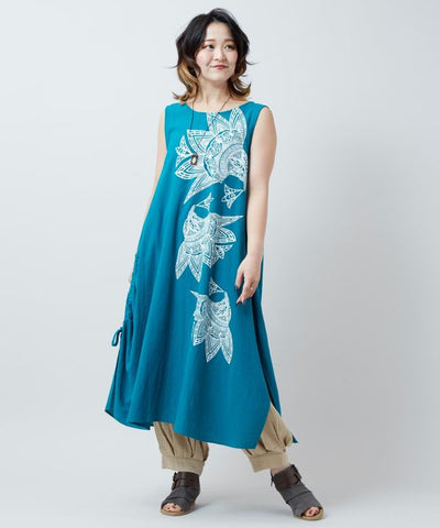 Damascene Cotton Dress Dresses by AMINA - Ametsuchi
