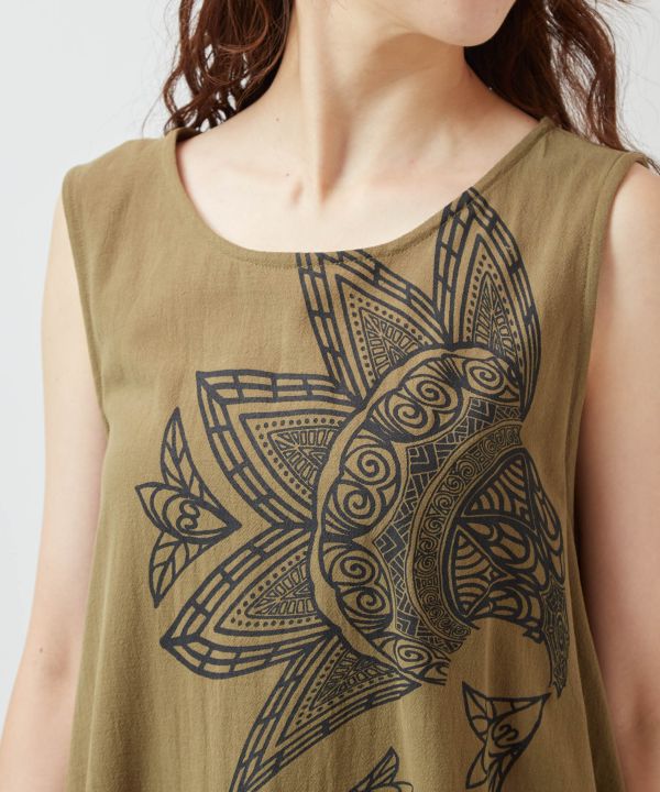 Damascene Cotton Dress Dresses by AMINA - Ametsuchi