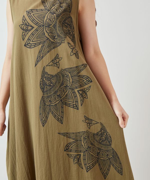 Damascene Cotton Dress Dresses by AMINA - Ametsuchi