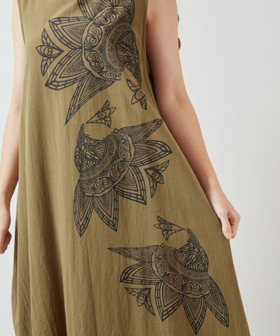 Damascene Cotton Dress Dresses by AMINA - Ametsuchi
