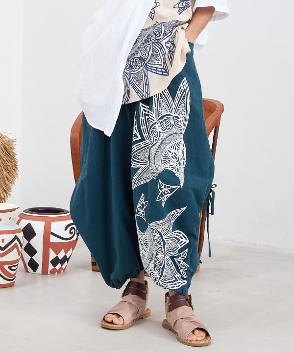 Damascene Wide Pants Pants & Shorts by AMINA - Ametsuchi
