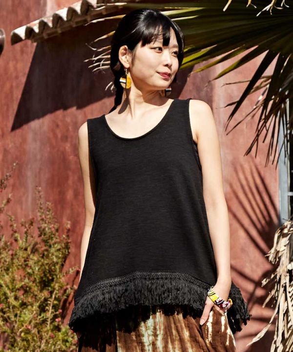 Fringe Hem Tank Top
