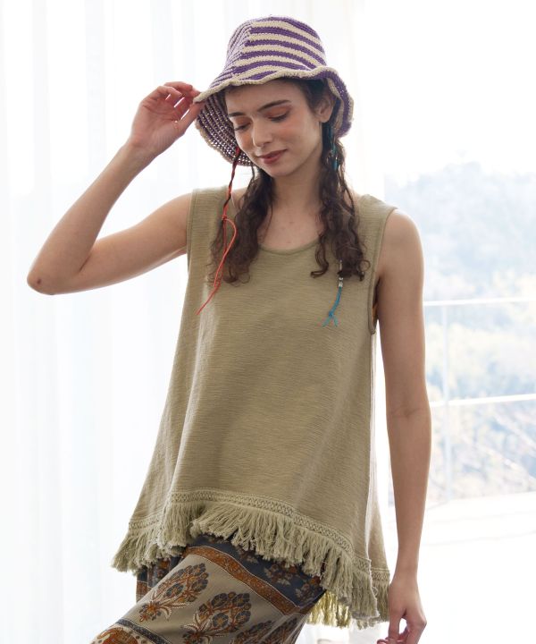 Fringe Hem Tank Top