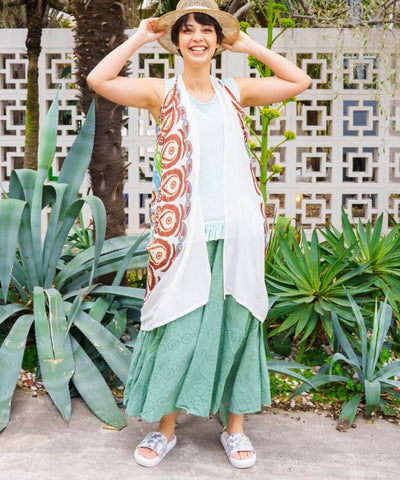 Fringe Hem Tank Top by AMINA - Ametsuchi