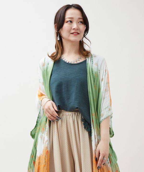 Fringe Hem Tank Top by AMINA - Ametsuchi